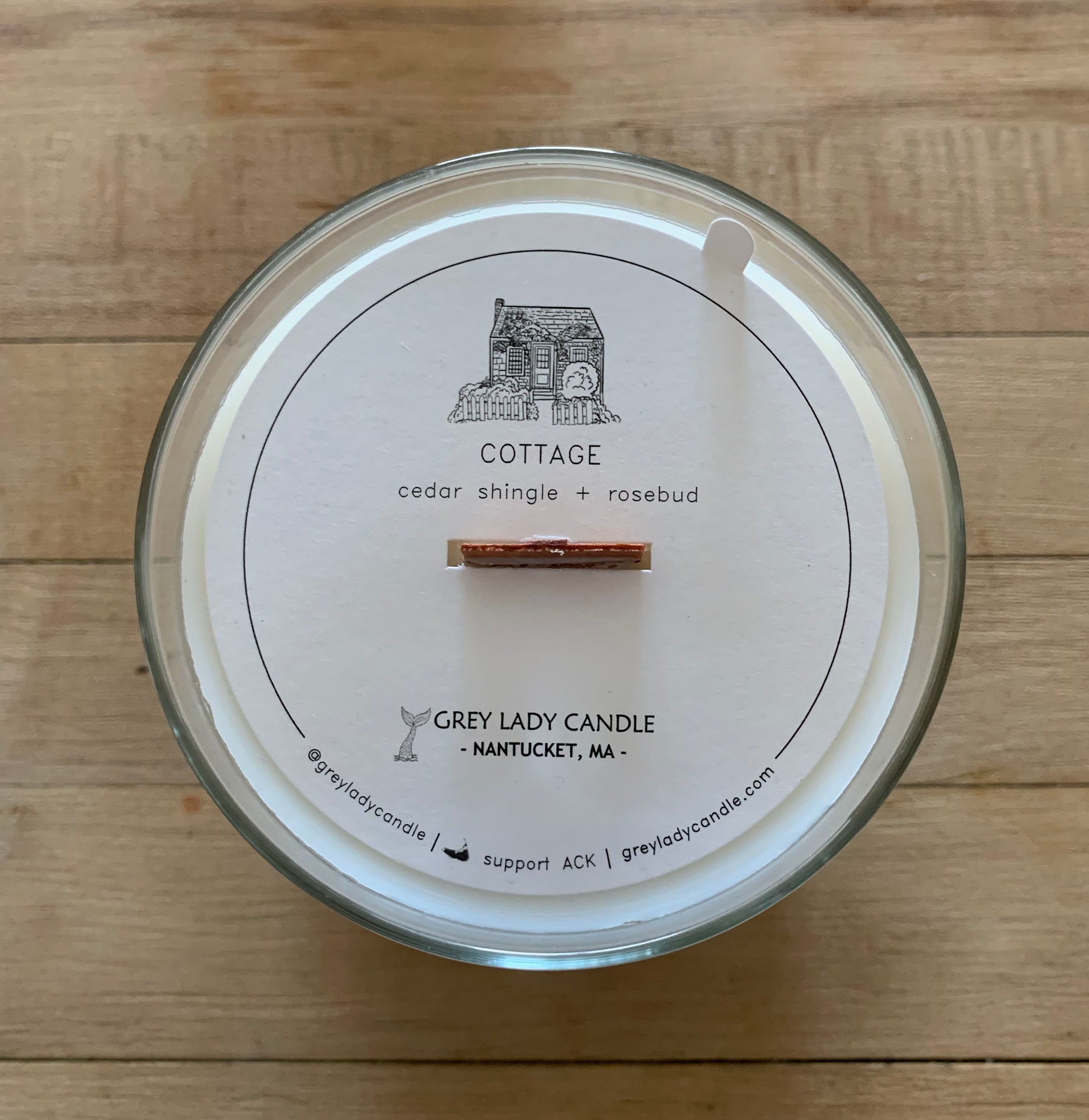 Cottage Topper - Nantucket MA, Grey Lady Candle